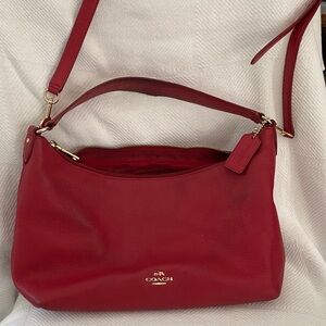 Coach Cherry Red Leather Shoulder Bag